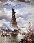 Moran, Edward Statue of liberty in United States oil painting picture wholesale